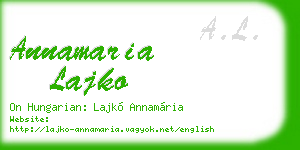annamaria lajko business card